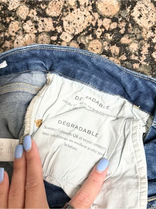 Frame Le Crop Mini Boot Size 28 Stretch Blue Denim Jeans High Rise - Picture 6 of 7